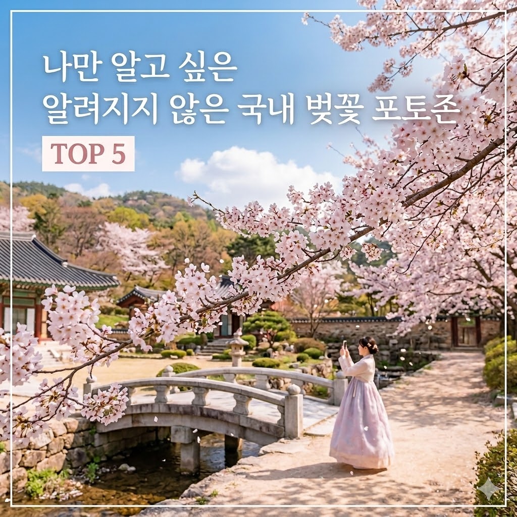 2026 봄맞이 : 나만 알고 싶은 알려지지 않은 국내 벚꽃 여행지 TOP 5